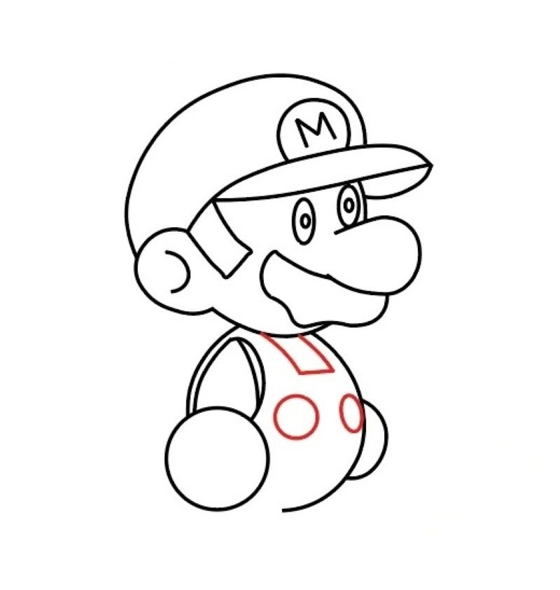 How to draw a easy mario 7