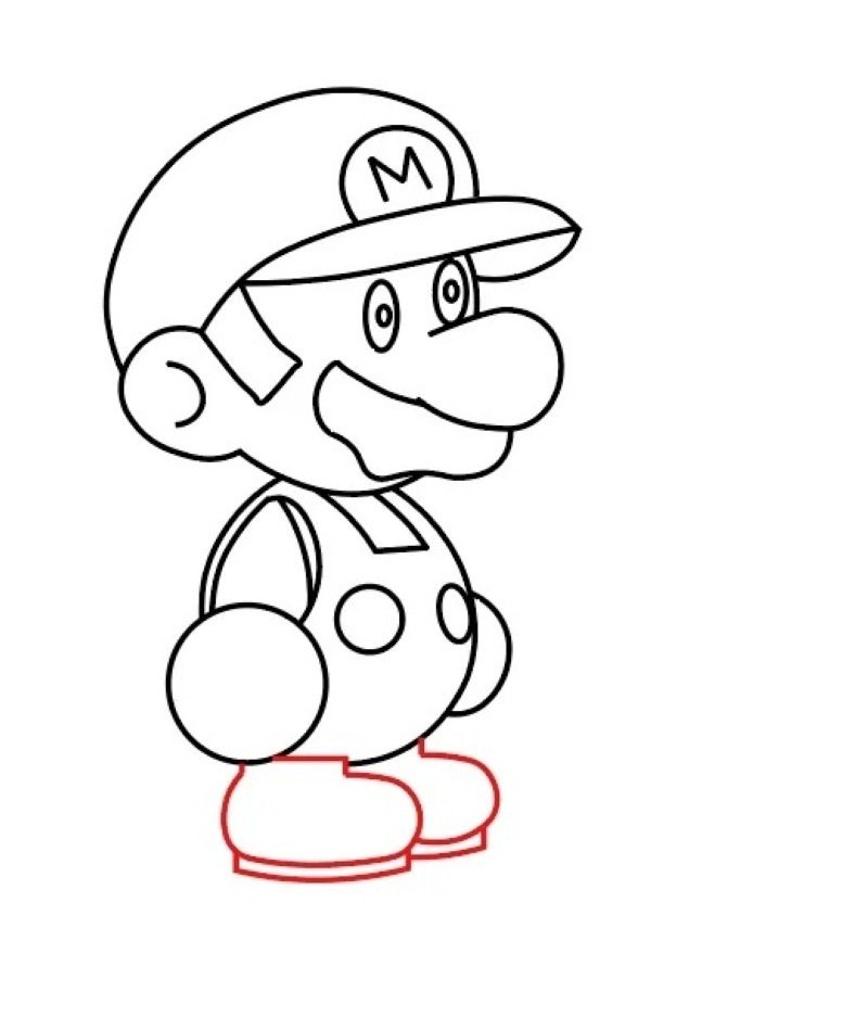 How to draw a easy mario 8