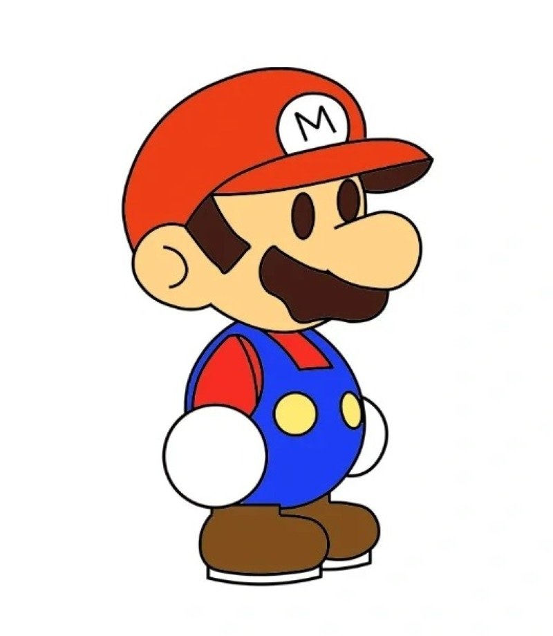How to draw a easy mario