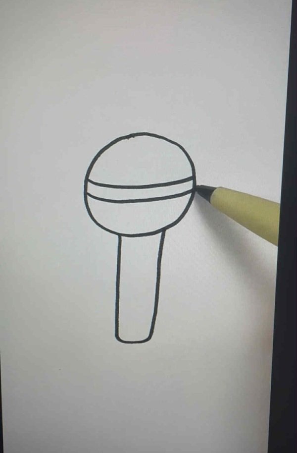 How to draw a easy microphone 3