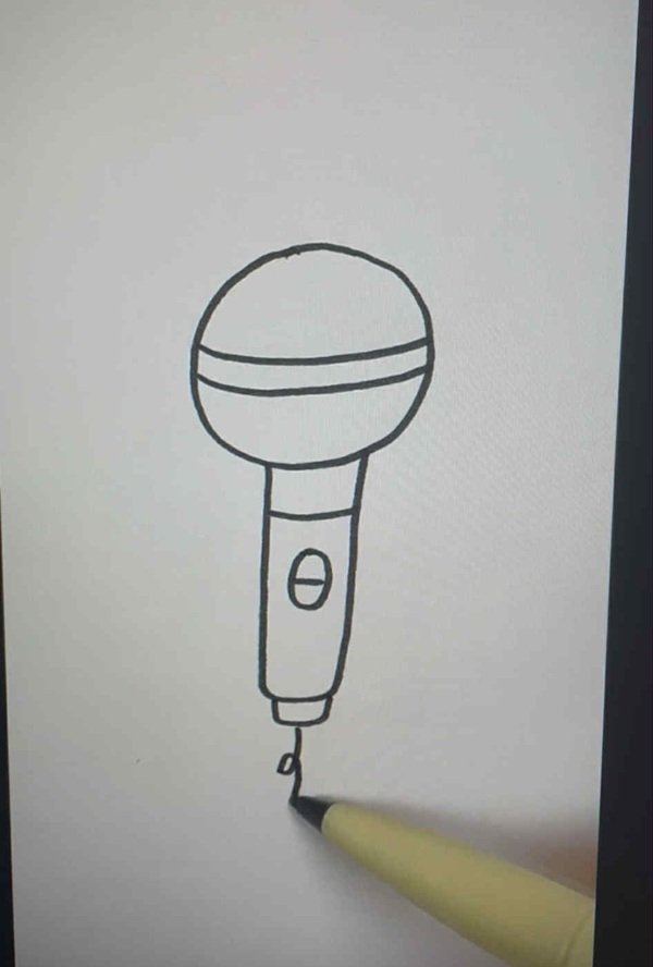 How to draw a easy microphone 5