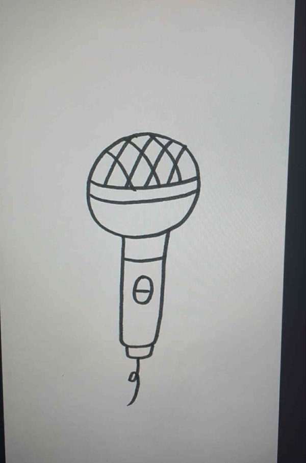 How to draw a easy microphone