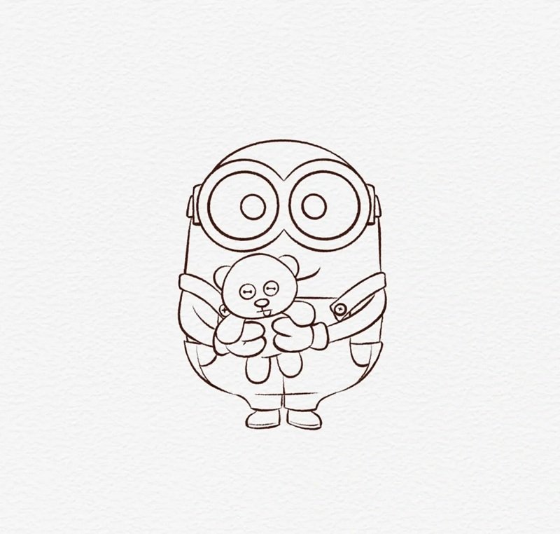 How to draw a easy minion 3
