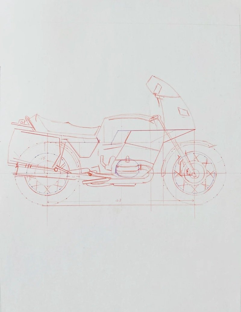 How to draw a easy motorcycle 4