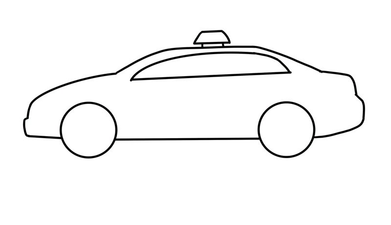 How to draw a easy police car 10