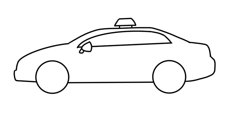 How to draw a easy police car 11