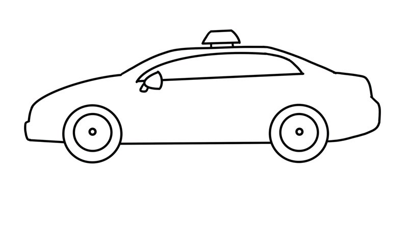 How to draw a easy police car 12