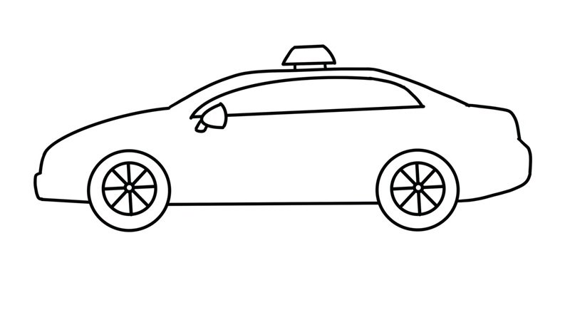 How to draw a easy police car 13