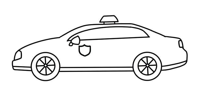How to draw a easy police car 14