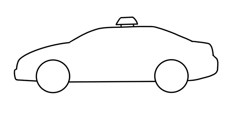 How to draw a easy police car 9