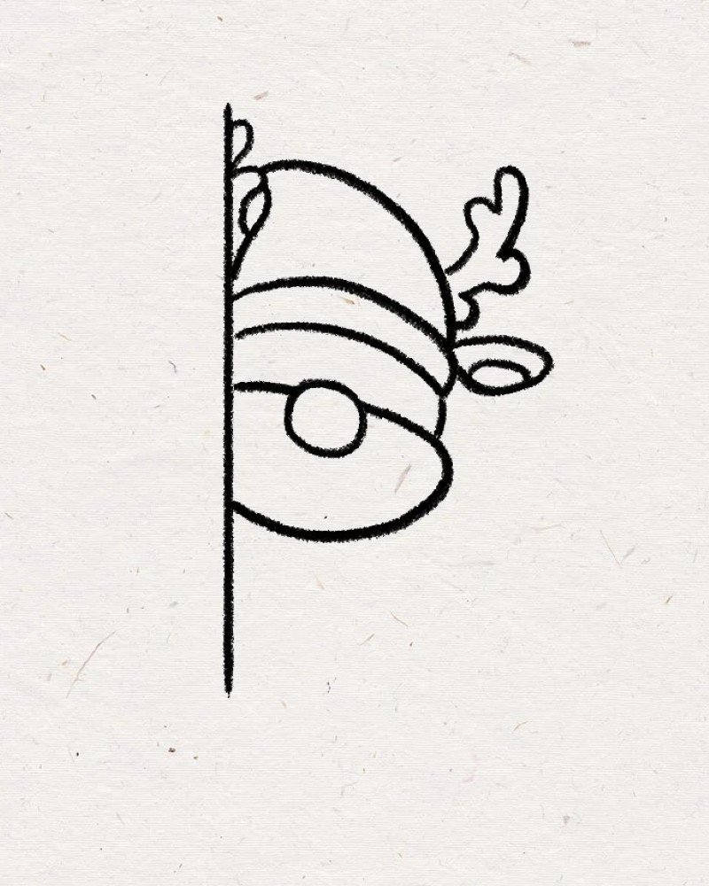 How to draw a easy reindeer 4