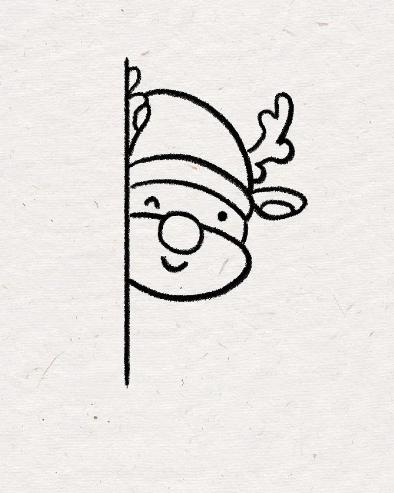 How to draw a easy reindeer 5