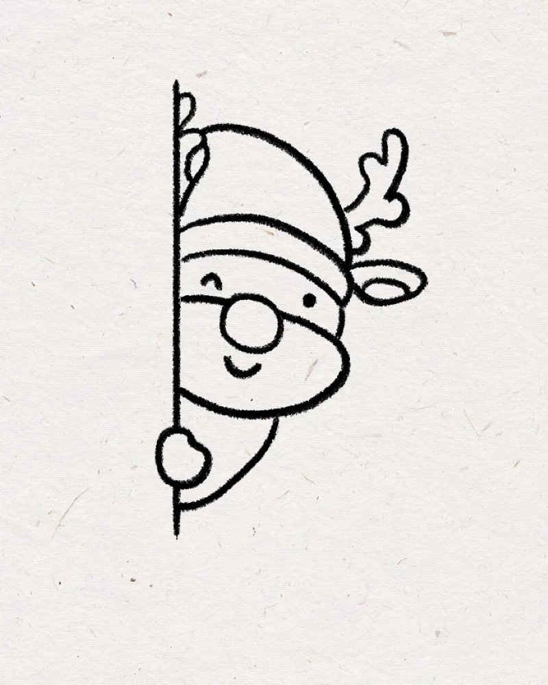 How to draw a easy reindeer 6