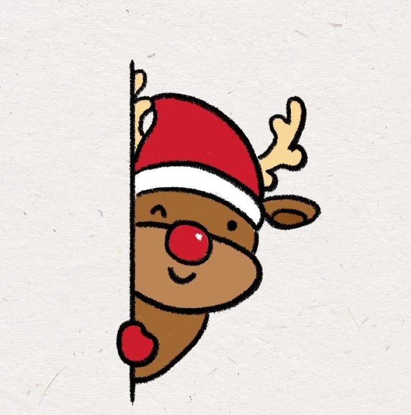How to draw a easy reindeer