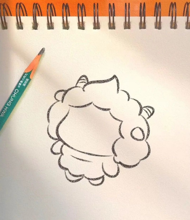How to draw a easy sheep 4