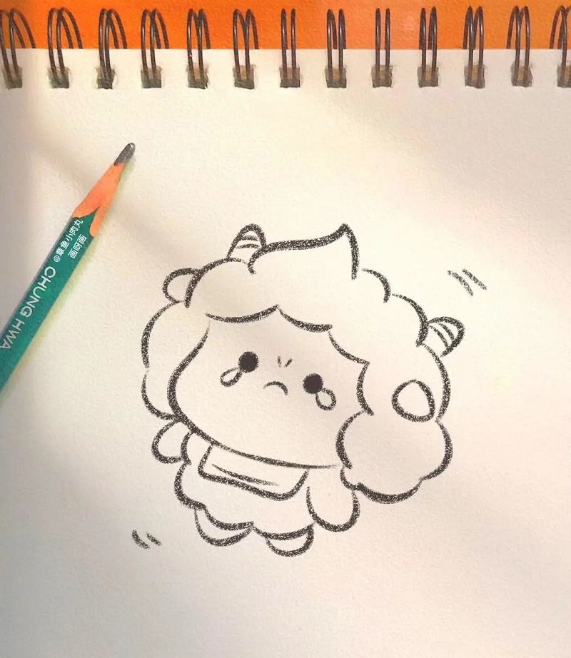 How to draw a easy sheep