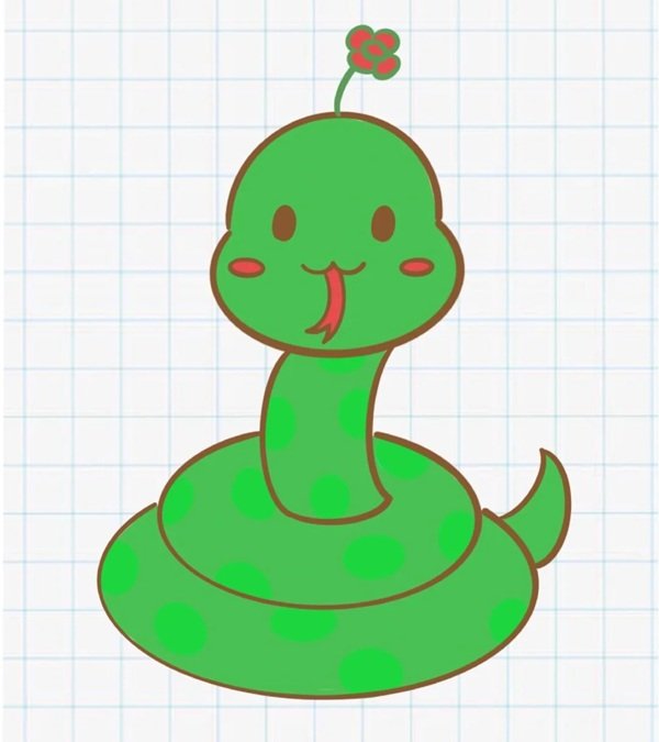 How to draw easy snake