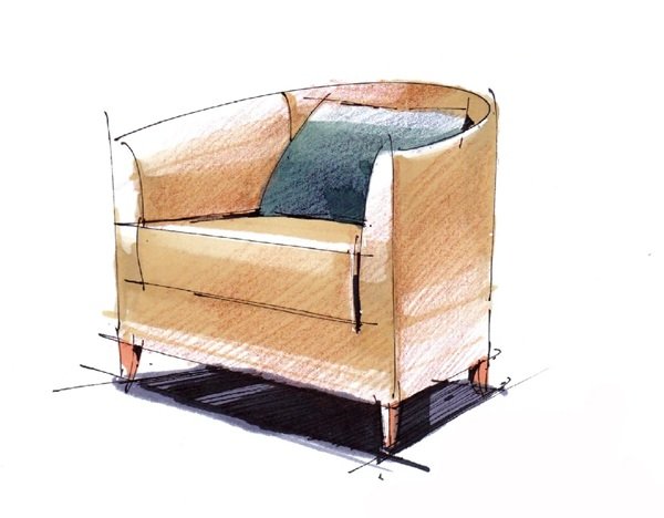 How to draw a easy sofa