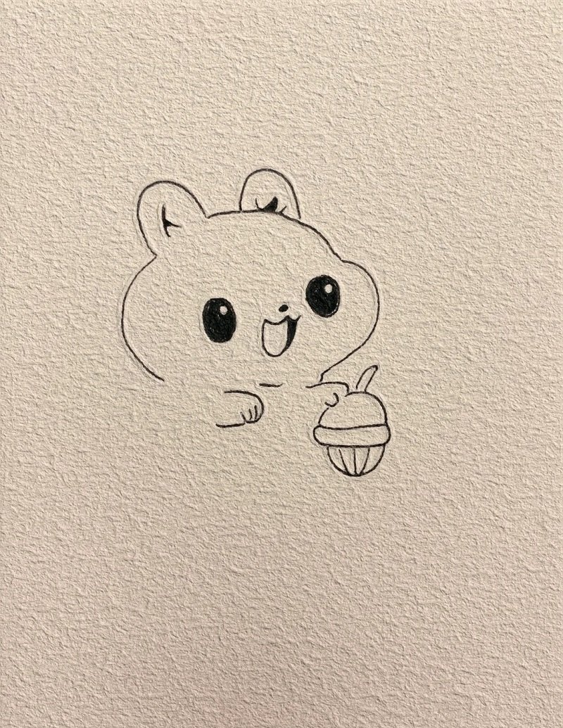 How to draw a easy squirrel 4