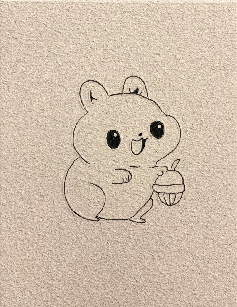 How to draw a easy squirrel 4