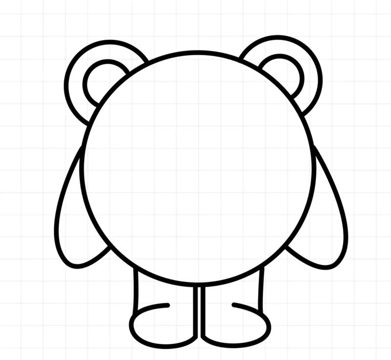 How to draw a easy stuffed bear 3