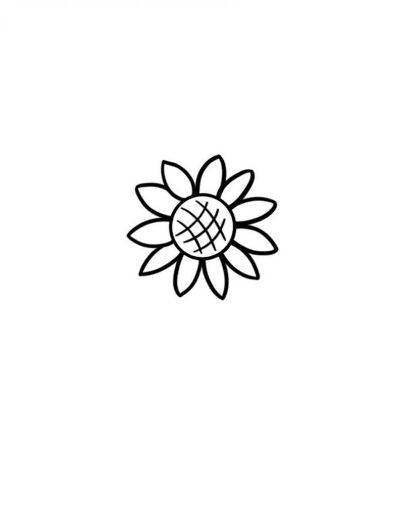 How to draw a easy sunflower 2