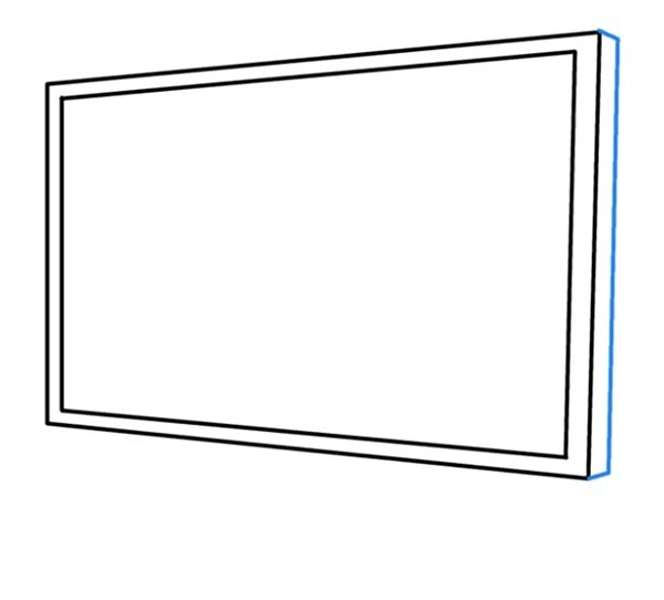 How to draw a easy tv 5
