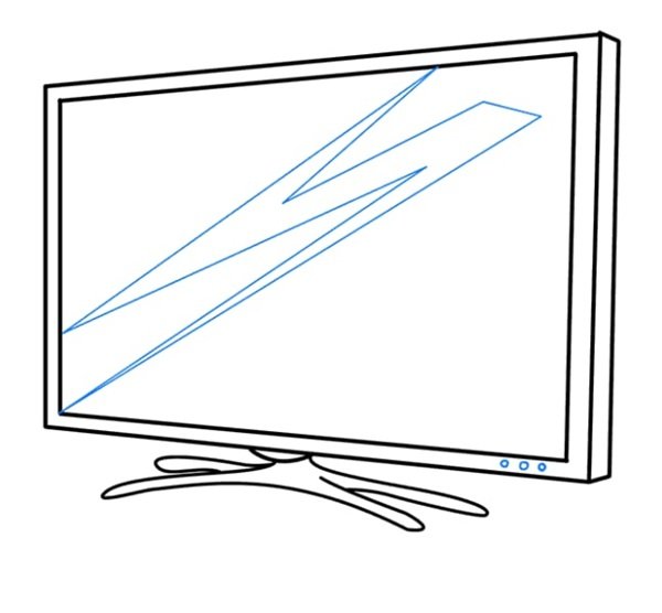 How to draw a easy tv 9