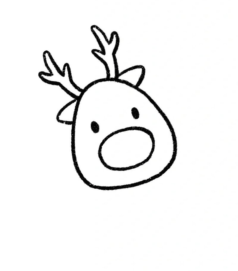 How to draw a reindeer 3