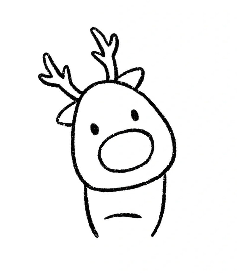 How to draw a reindeer 4