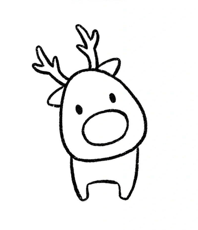 How to draw a reindeer 5