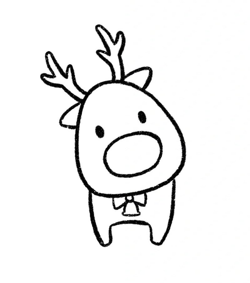 How to draw a reindeer 6
