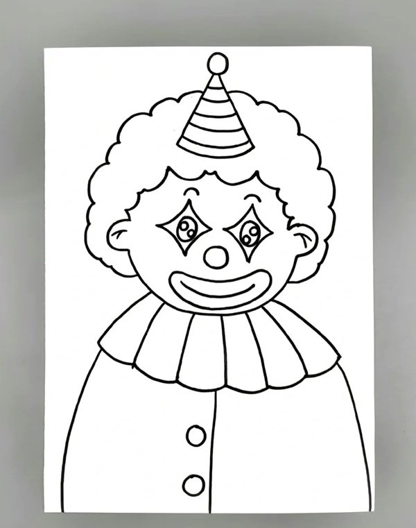 How to draw a evil clown 3