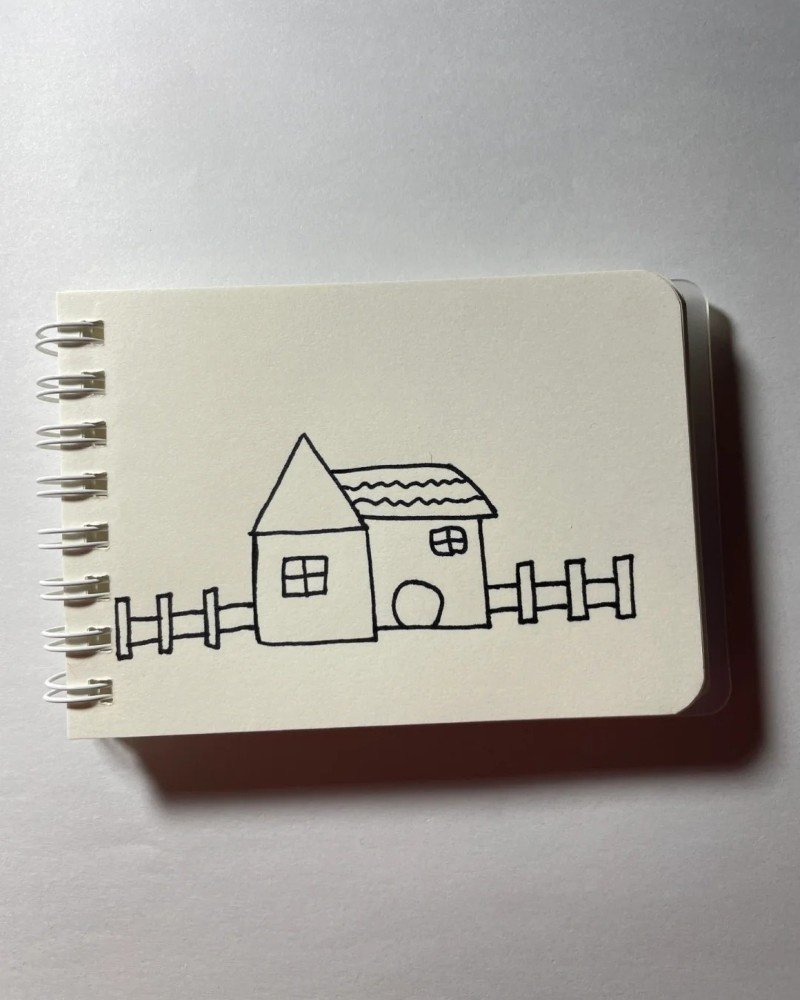 How to draw a farm house 4