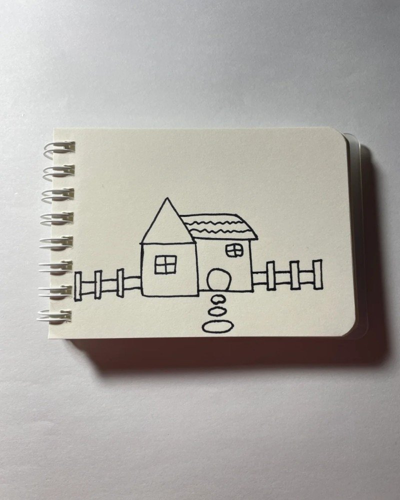 How to draw a farm house 5