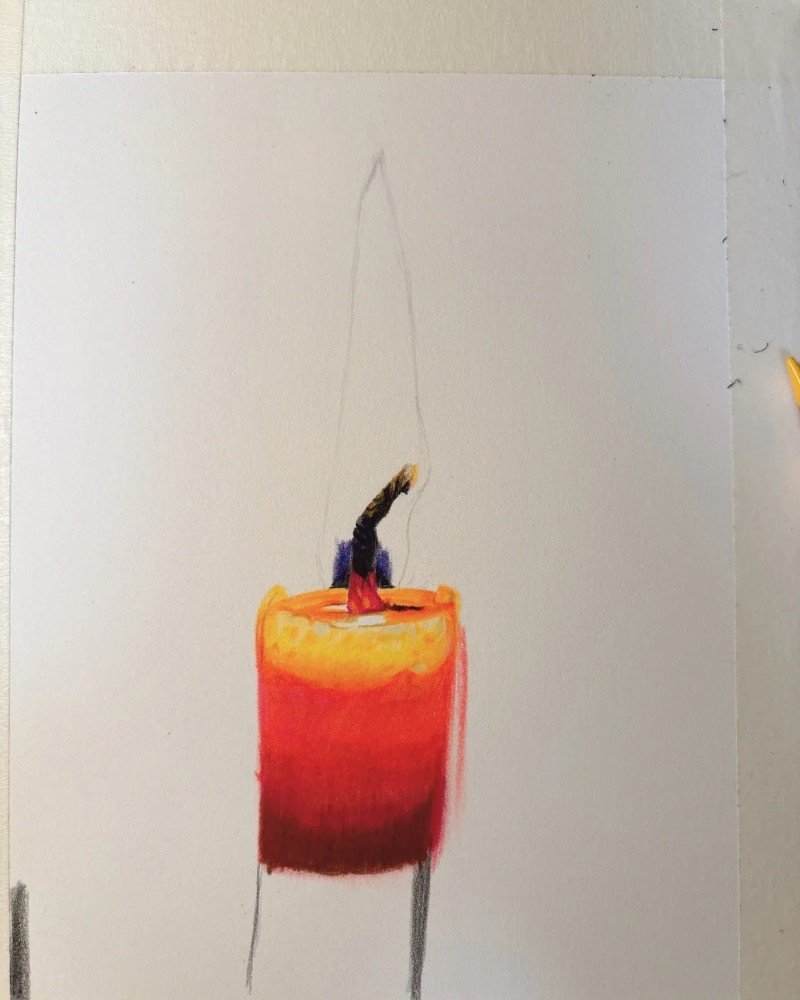 How to draw a fire flame 6