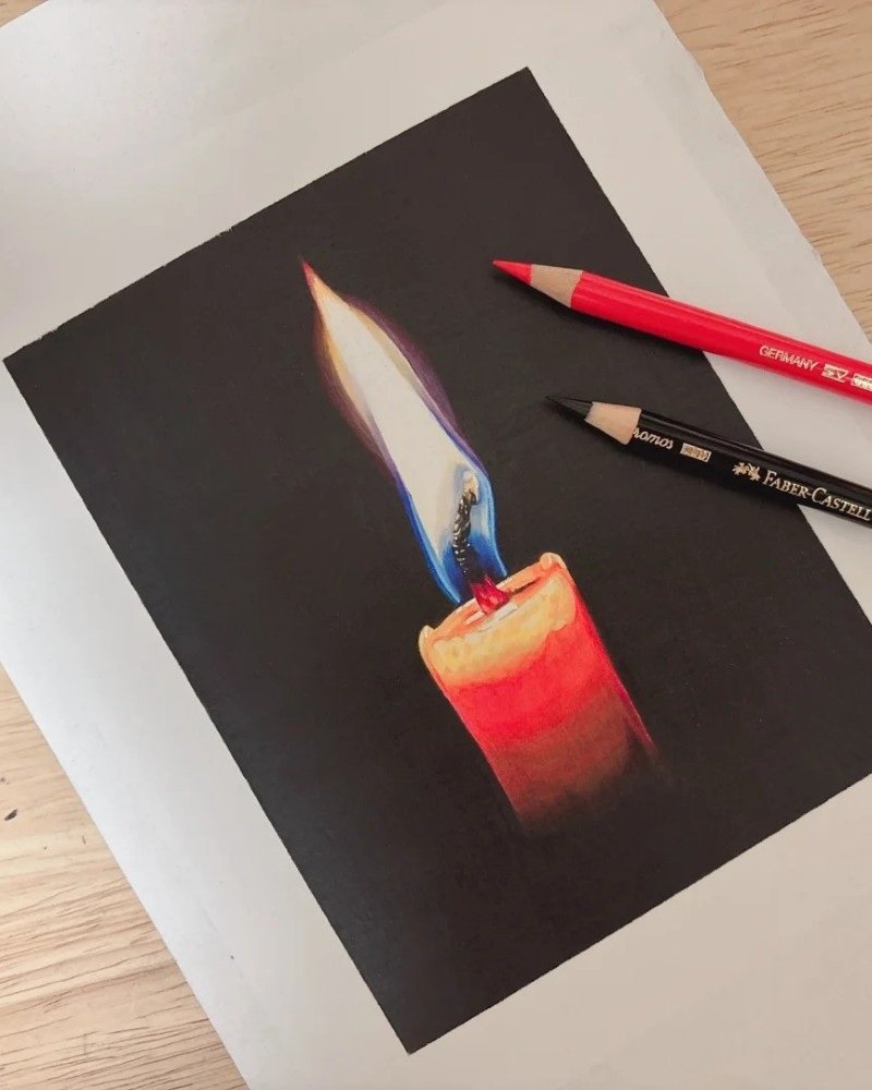 How to draw a fire flame