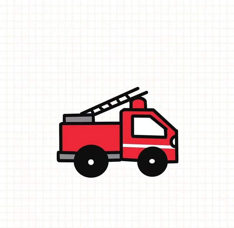 How to draw a fire truck easy for kids
