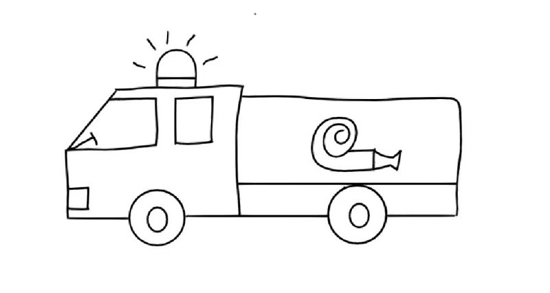 How to draw a fire truck step by step easy 6