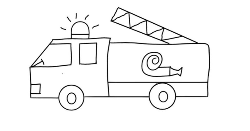 How to draw a fire truck step by step easy 7