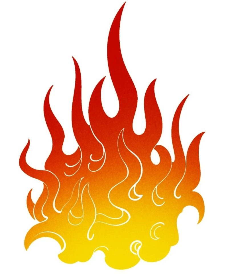 How to draw a flame 4