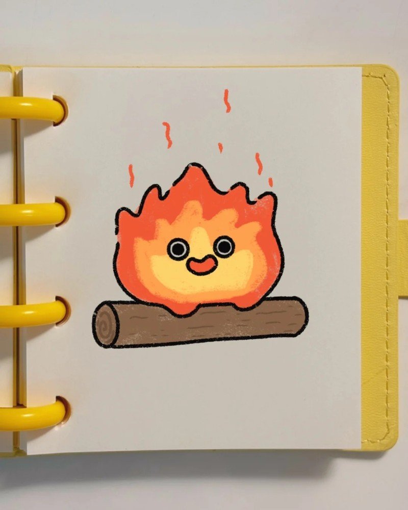 How to draw a flame for kids