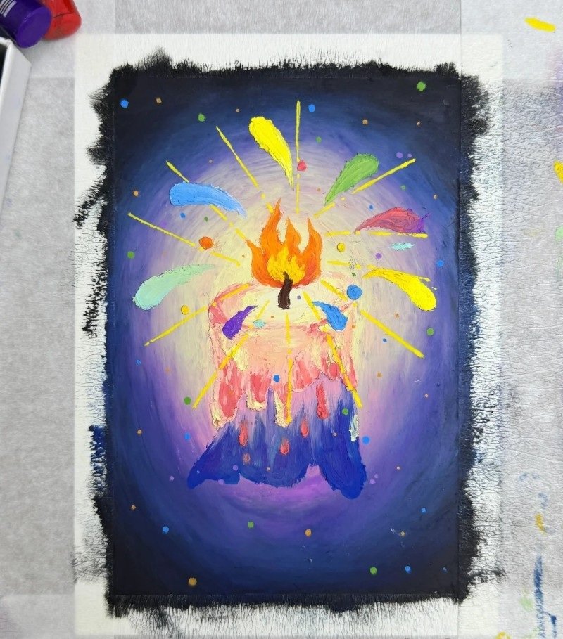 How to draw a flame of fire 6
