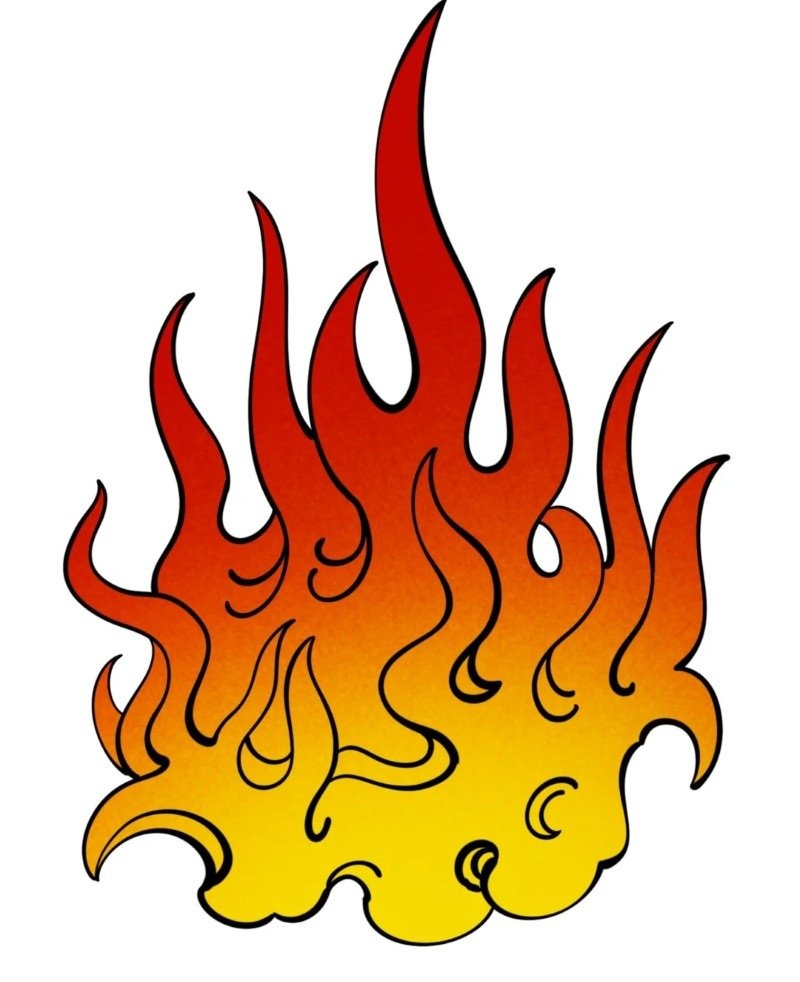 How to draw a flame