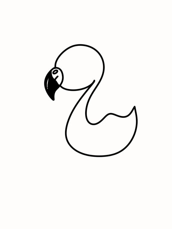 How to draw a flamingo 3