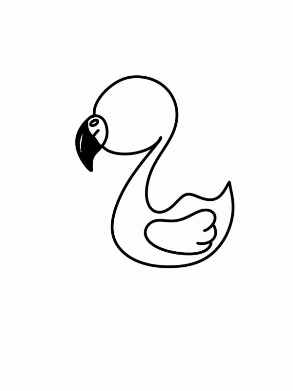 How to draw a flamingo 4