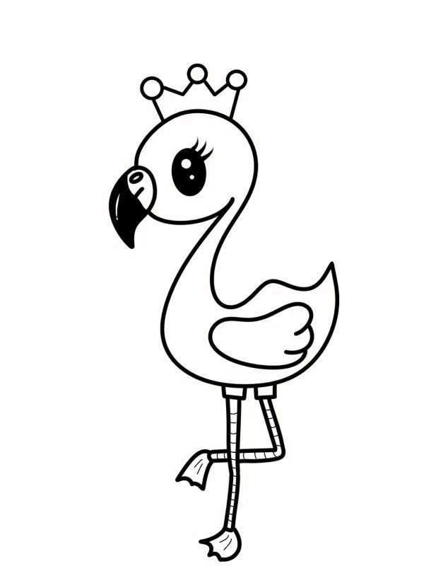 How to draw a flamingo 7
