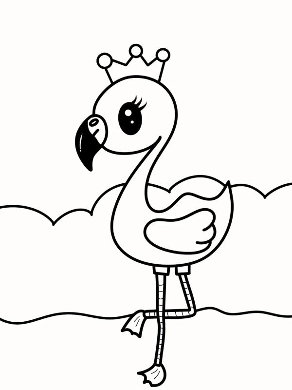 How to draw a flamingo 8
