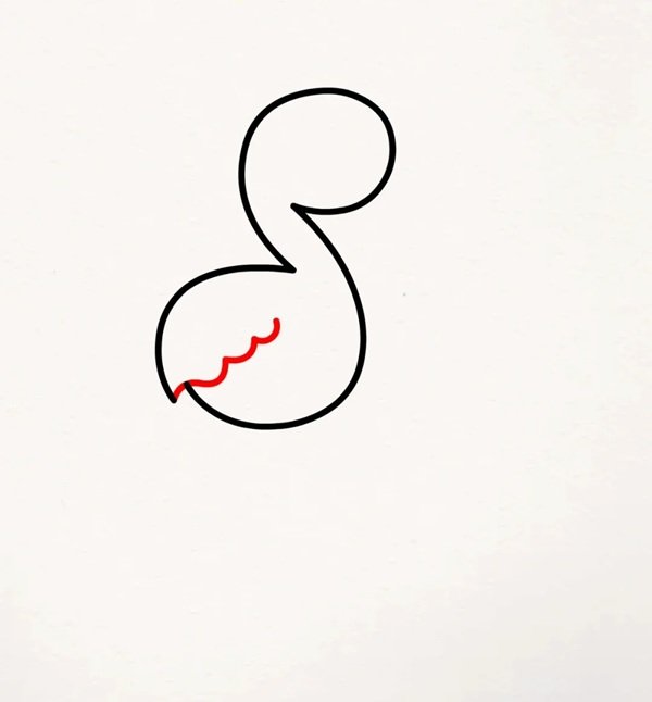 How to draw a flamingo for kids 3