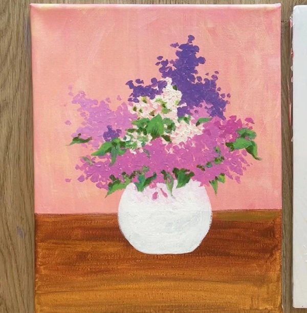 How to draw a flower vase with flowers 4
